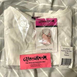 New Glamourmom Nursing Bra Tank Medium White